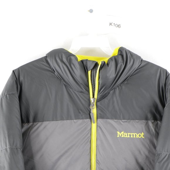 Marmot Fill Down Winter Parka Puffer Jacket Gray
